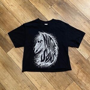 BLACK T-Shirt Cropped Native Sons Coffee Roasters WACO TX Sz Medium